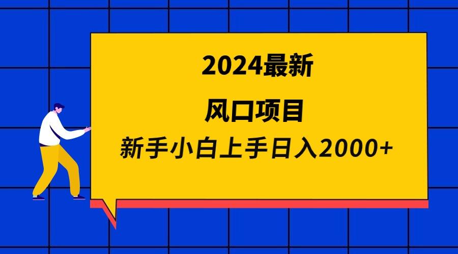 (9483期)2024最新风口项目 新手小白日入2000+-归鹤副业商城