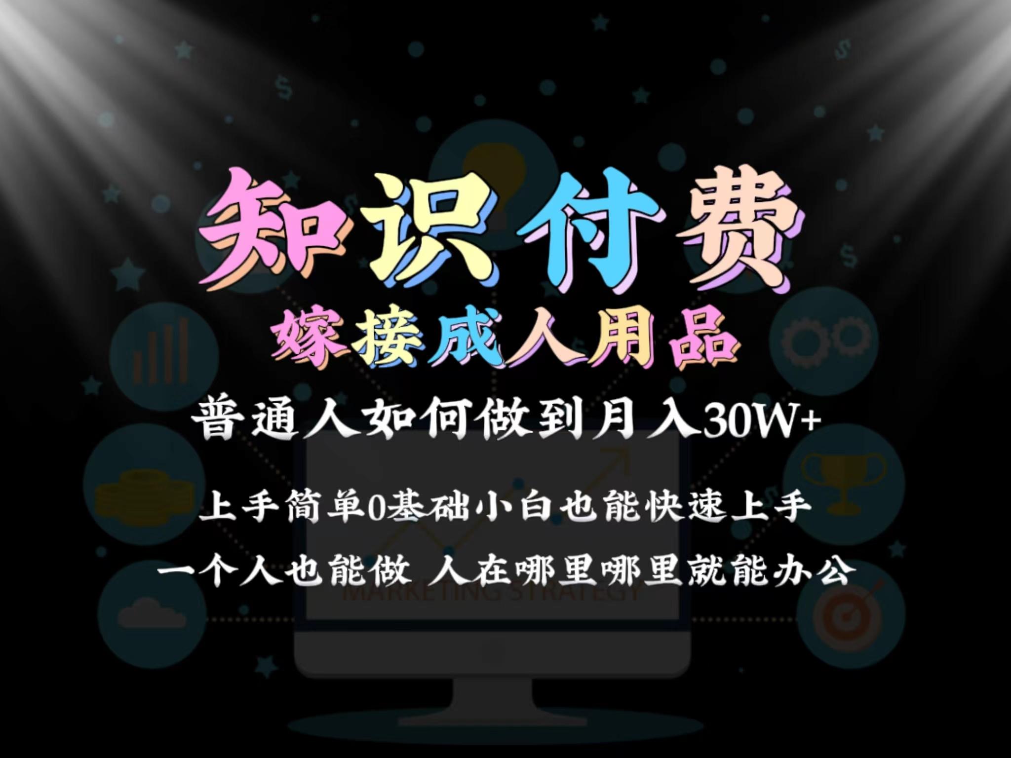 2024普通人做知识付费结合成人用品如何实现单月变现30w 保姆教学1.0-归鹤副业商城