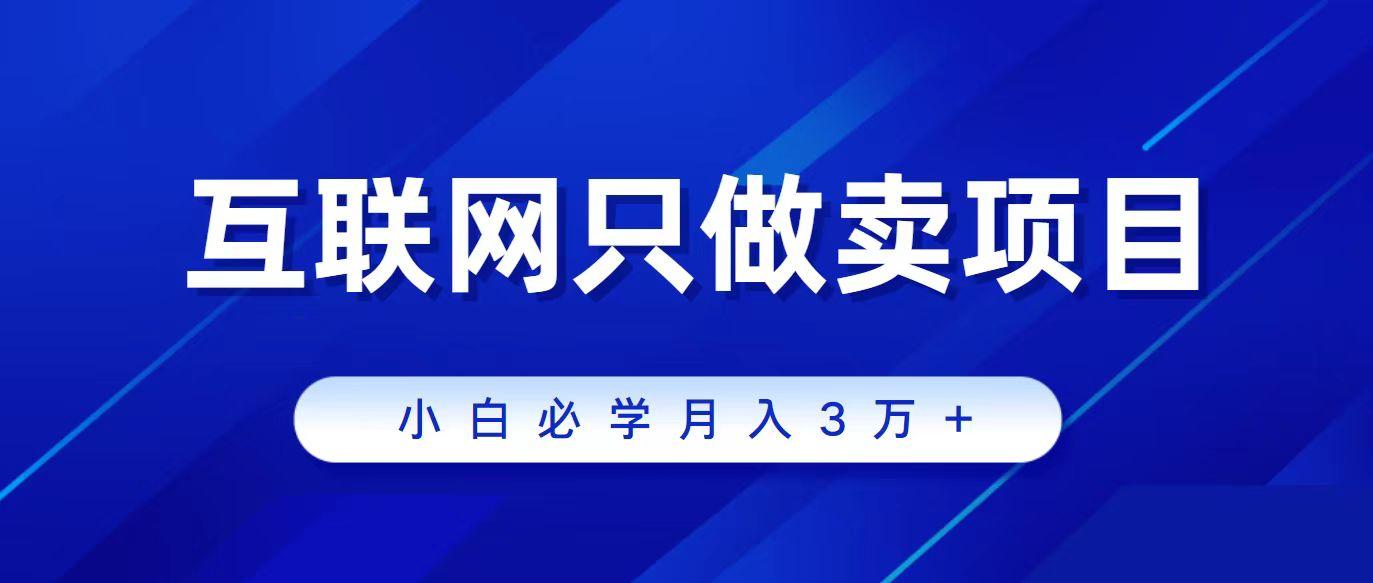 (9623期)互联网的尽头就是卖项目，被割过韭菜的兄弟们必看！轻松月入三万以上！-归鹤副业商城