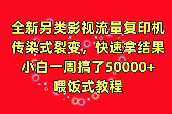 全新另类影视流量复印机，传染式裂变，快速拿结果，小白一周搞了50000+，喂饭式教程【揭秘】-归鹤副业商城