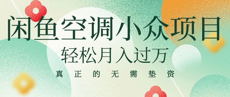 闲鱼卖空调小众项目 轻松月入过万 真正的无需垫资金-归鹤副业商城