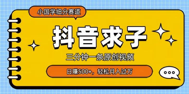 小国学细分赛道，三分钟一条原创视频，日赚500+，可矩阵复制-归鹤副业商城