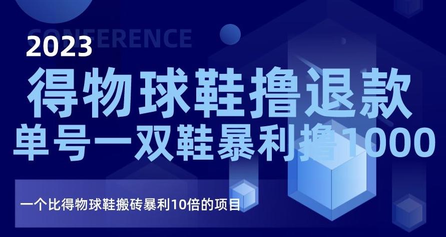 2023得物球鞋撸退款，单号一双鞋暴利撸1000，一个比得物球鞋搬砖暴利10倍的项目【揭秘】-归鹤副业商城