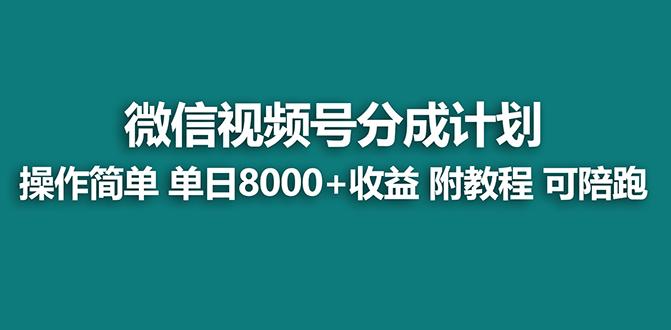 【蓝海项目】视频号分成计划最新玩法，单天收益8000+，附玩法教程，24年…-归鹤副业商城