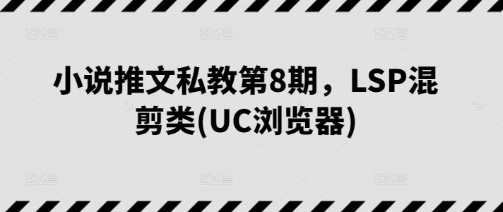 小说推文私教第8期，LSP混剪类(UC浏览器)-归鹤副业商城