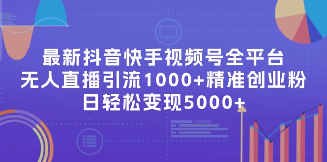 最新抖音快手视频号全平台无人直播引流1000+精准创业粉，日轻松变现5000+-归鹤副业商城