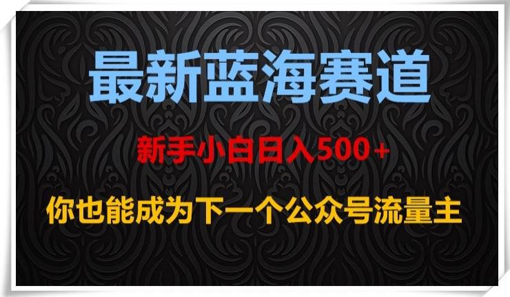 最新蓝海赛道，新手小白日入500+，你也能成为下一个公众号流量主【揭秘】-归鹤副业商城