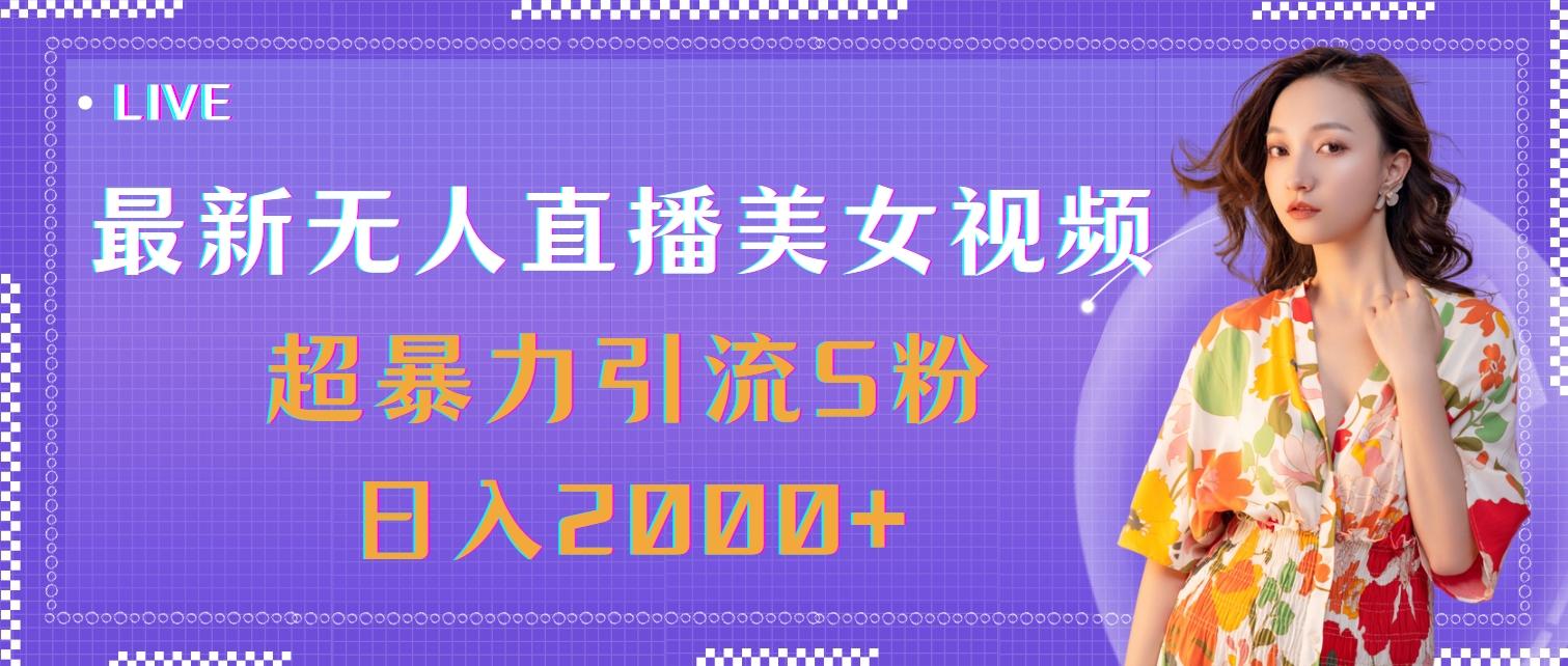 最新无人直播美女视频，超暴力引流S粉日入2000+-归鹤副业商城