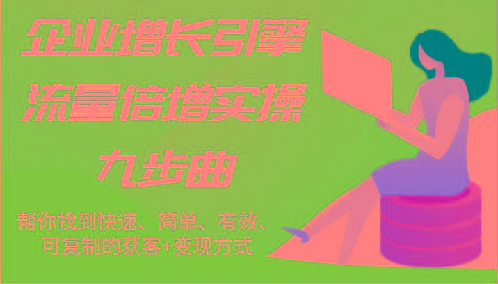 企业增长引擎流量倍增实操九步曲，帮你找到快速、简单、有效、可复制的获客+变现方式-归鹤副业商城