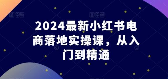 2024最新小红书电商落地实操课，从入门到精通-归鹤副业商城