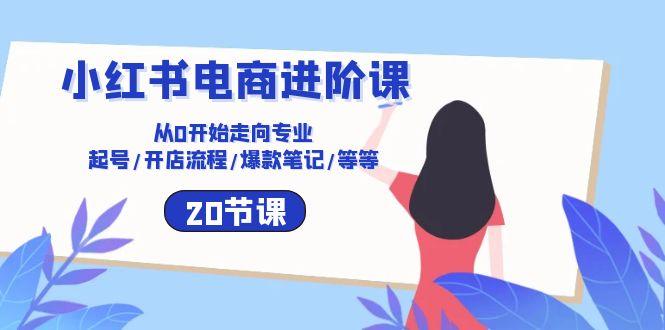 小红书电商进阶课：从0开始走向专业 起号/开店流程/爆款笔记/等等(20节-归鹤副业商城