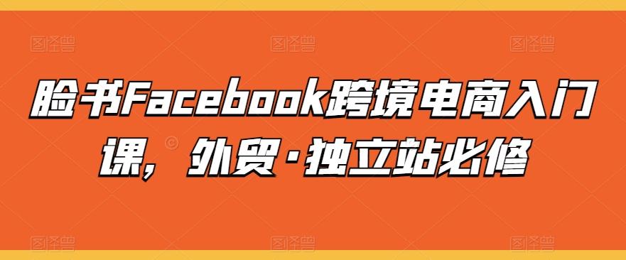 脸书Facebook跨境电商入门课，外贸·独立站必修-归鹤副业商城