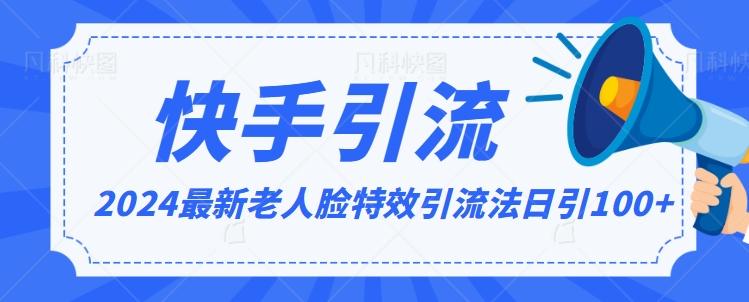 2024全网最新讲解老人脸特效引流方法，日引流100+，制作简单，保姆级教程【揭秘】-归鹤副业商城