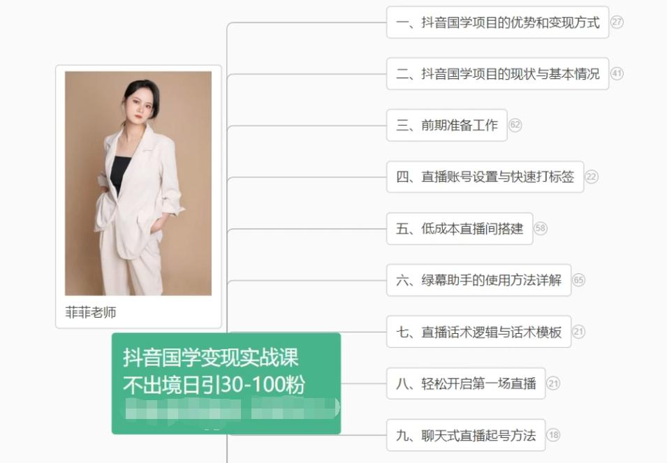 抖音国学变现项目：不出境日引30-100粉实战课程-归鹤副业商城