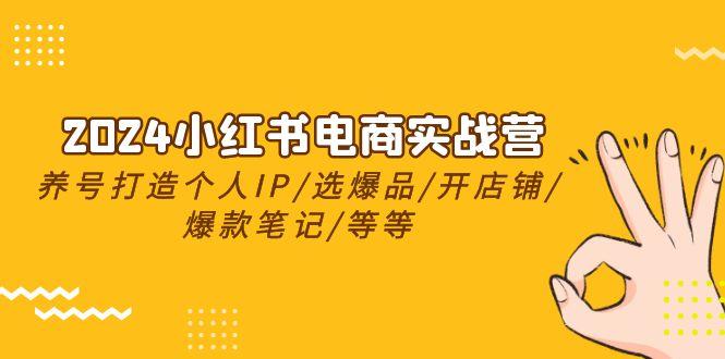 2024小红书电商实战营，养号打造IP/选爆品/开店铺/爆款笔记/等等(24节)-归鹤副业商城