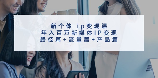 新个体ip变现课，年入百万新媒体IP变现，路径篇+流量篇+产品篇-归鹤副业商城