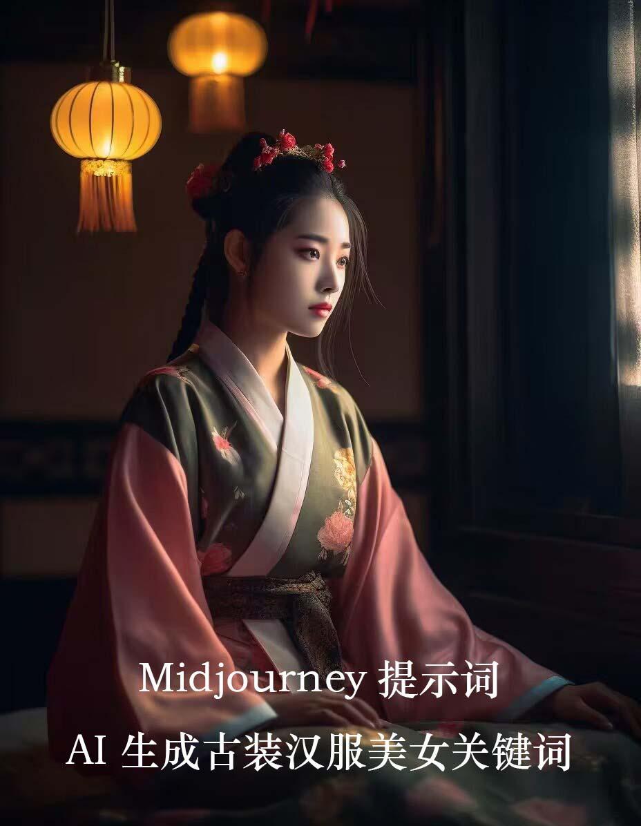 Midjourney关键词-AI生成中国风古装汉服美女人像提示关键词-归鹤副业商城