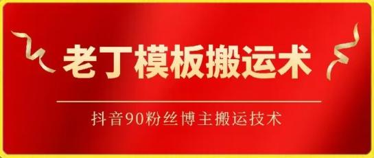 老丁模板搬运术：抖音90万粉丝博主搬运技术【揭秘】-归鹤副业商城