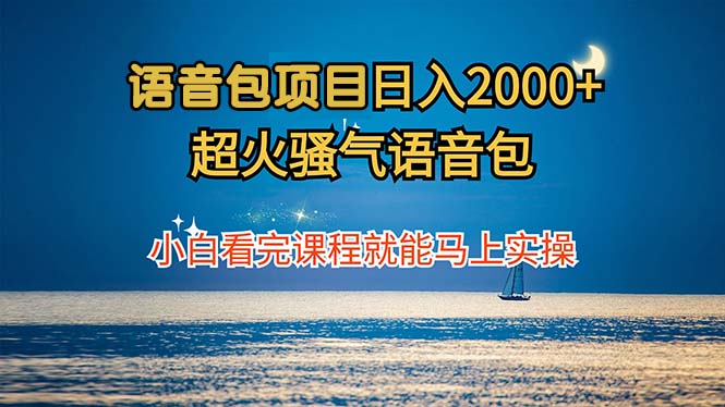 语音包项目 日入2000+ 超火骚气语音包小白看完课程就能马上实操-归鹤副业商城