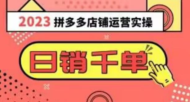 2023拼多多运营实操，每天30分钟日销1000＋，爆款选品技巧大全（10节课）-归鹤副业商城