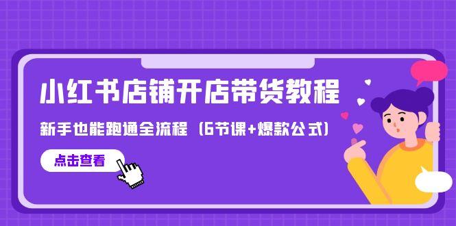 (9883期)最新小红书店铺开店带货教程，新手也能跑通全流程(6节课+爆款公式)-归鹤副业商城