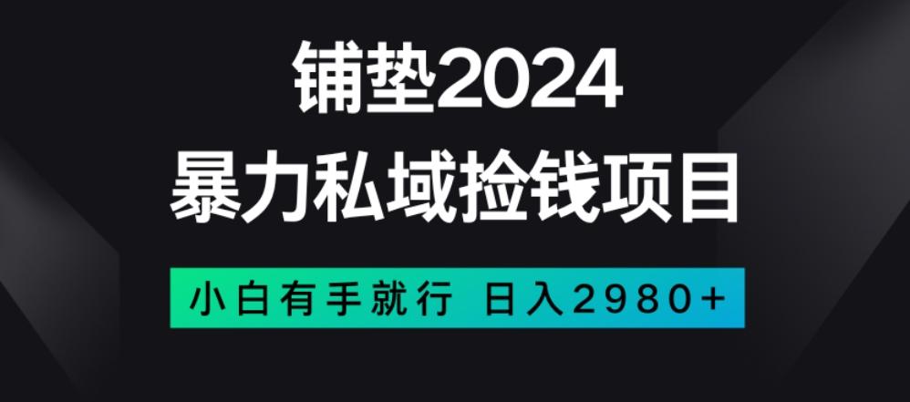 暴力私域捡钱项目，小白无脑操作，日入2980【揭秘】-归鹤副业商城