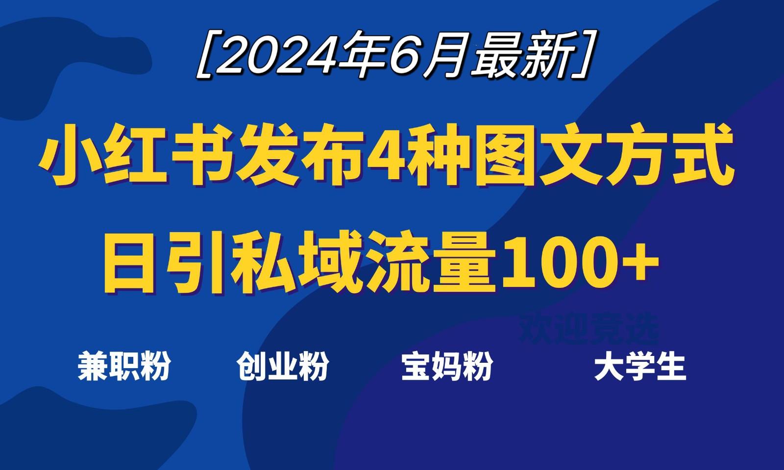 小红书发布这4种图文，就能日引私域流量100+-归鹤副业商城