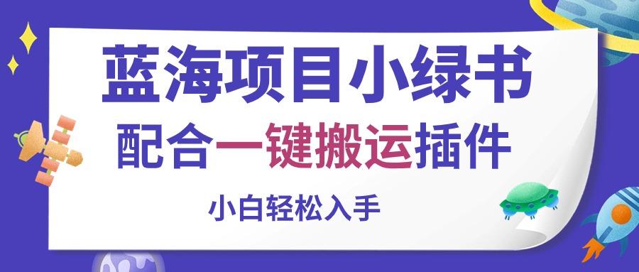 蓝海项目小绿书，配合一键搬运插件，小白轻松入手-归鹤副业商城