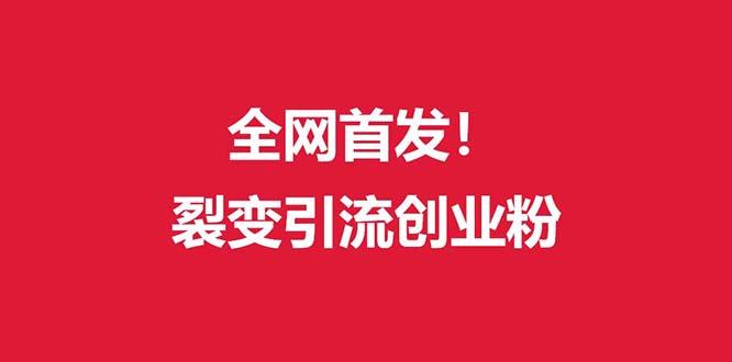 (全网首发)外面收费几千的裂变引流高质量创业粉-归鹤副业商城