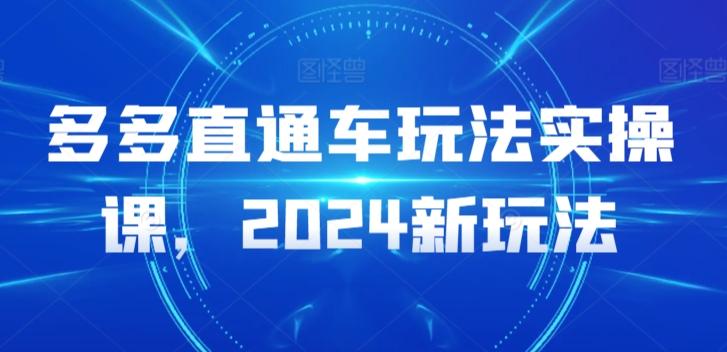 多多直通车玩法实操课，2024新玩法-归鹤副业商城