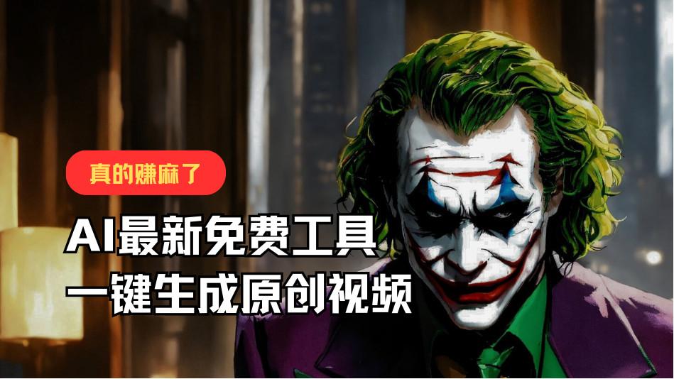 最新免费AI工具，一键生成原创视频，佛系搬运，轻松月入10000+！-归鹤副业商城