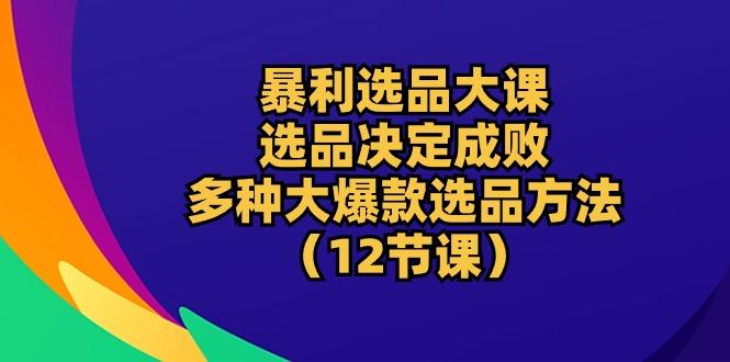 暴利 选品大课：选品决定成败，教你多种大爆款选品方法(12节课-归鹤副业商城