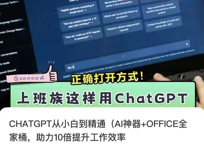 CHATGPT从小白到精通，AI神器+OFFICE全家桶，助力10倍提升工作效率-归鹤副业商城