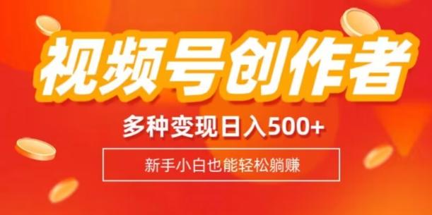 视频号创作者计划，多种变现方式，日入500+【内附1080g视频素材】-归鹤副业商城