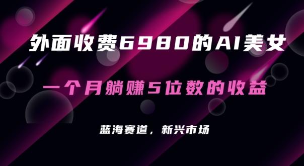 外面收费6980的AI美女项目！每月躺赚5位数收益(教程+素材+工具)【揭秘】-归鹤副业商城