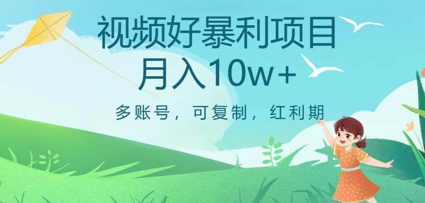 视频号暴利项目，多账号，可复制，红利期，月入10w+【揭秘】-网创资源