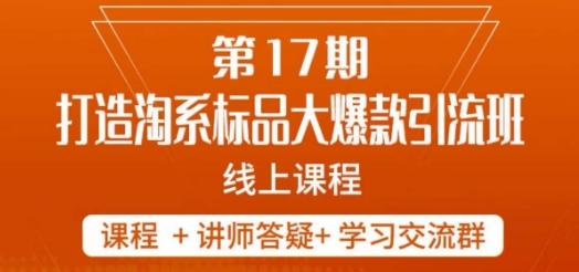 南掌柜-第17期打造淘系标品大爆款，5天线上课-归鹤副业商城