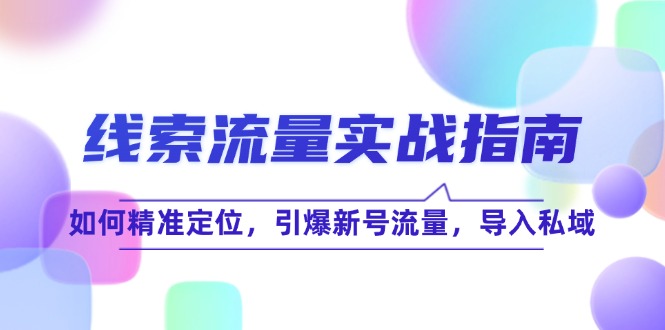 线 索 流 量-实战指南：如何精准定位，引爆新号流量，导入私域-归鹤副业商城