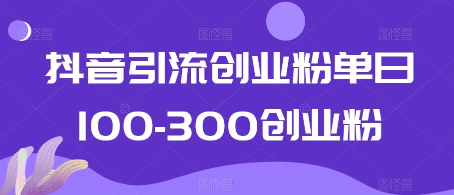 抖音引流创业粉单日100-300创业粉【揭秘】-归鹤副业商城