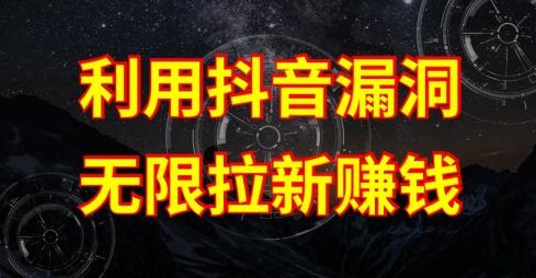 利用抖音链接漏洞，无限拉新赚钱【漏洞原理+操作流程】【揭秘】-归鹤副业商城