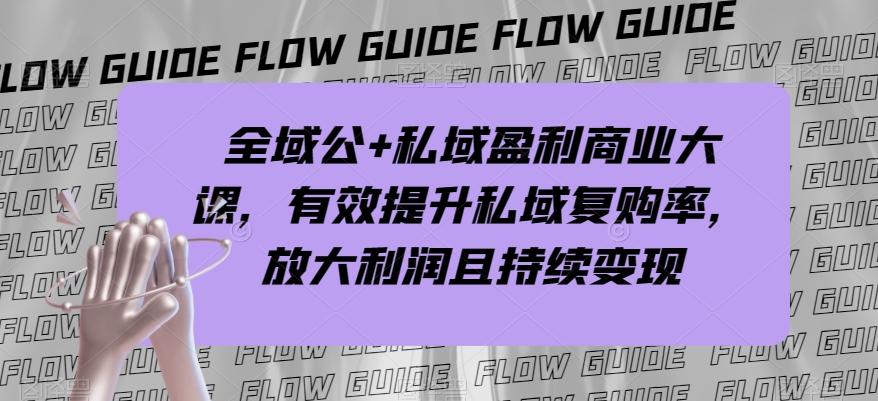 全域公+私域盈利商业大课，有效提升私域复购率，放大利润且持续变现-归鹤副业商城