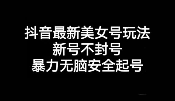 抖音最新美女号玩法，新号不封号，暴力无脑安全起号【揭秘】-归鹤副业商城