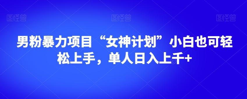 男粉暴力项目“女神计划”小白也可轻松上手，单人日入上千+【揭秘】-归鹤副业商城