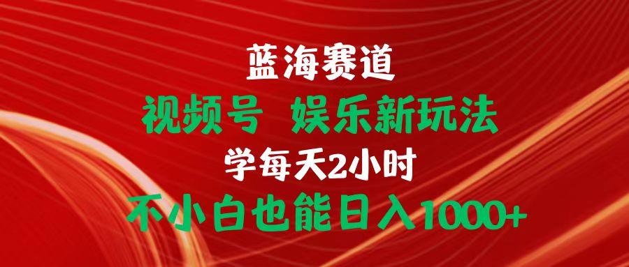 蓝海赛道视频号 娱乐新玩法每天2小时小白也能日入1000+-归鹤副业商城