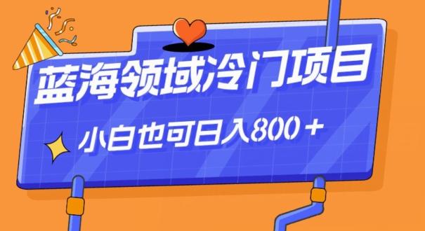 蓝海领域冷门赛道，一单39.9，日入800＋-归鹤副业商城