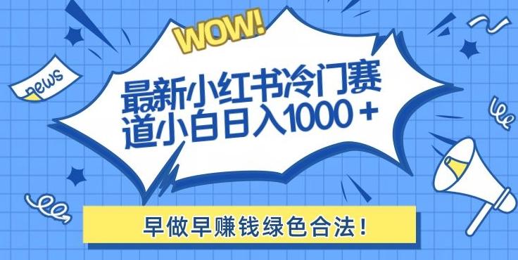 最新小红书冷门赛道日入1000+一部手机小白轻松-归鹤副业商城