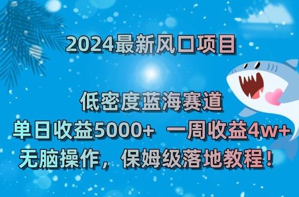 2024最新风口项目，低密度蓝海赛道，单日收益5000+，一周收益4w+！【揭秘】-归鹤副业商城