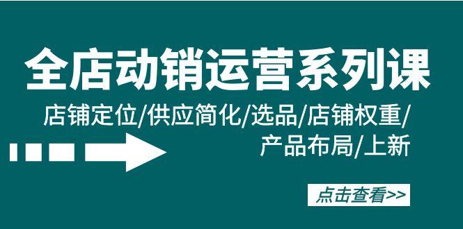 (9845期)全店·动销运营系列课：店铺定位/供应简化/选品/店铺权重/产品布局/上新-归鹤副业商城