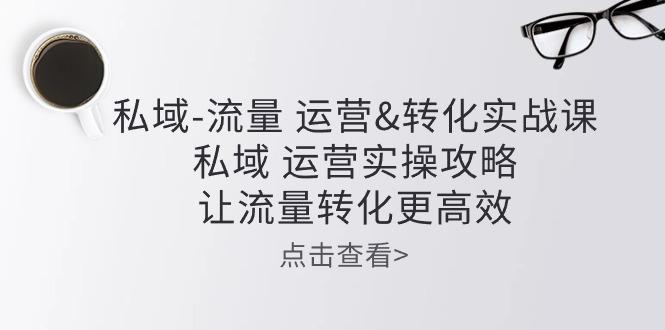 私域-流量 运营&转化实操课：私域 运营实操攻略 让流量转化更高效-归鹤副业商城