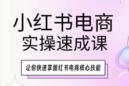 小红书电商实操速成课，让你快速掌握红书电商核心技能-归鹤副业商城